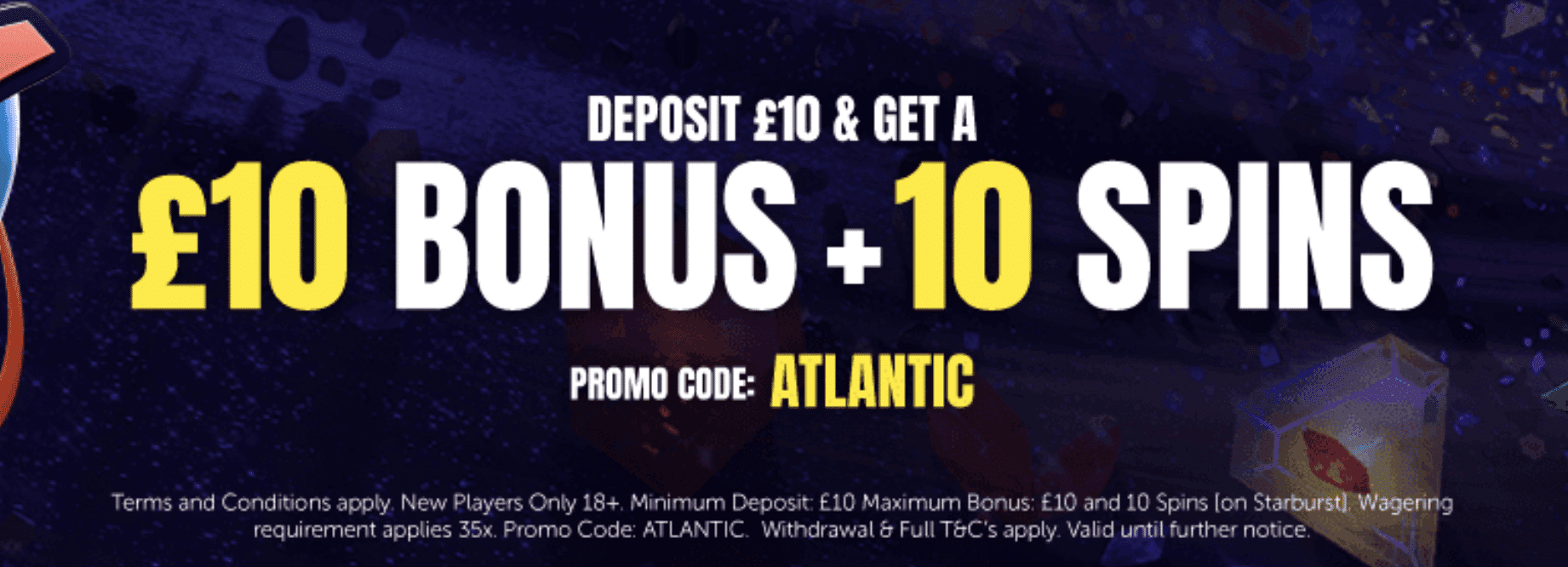 Atlantic Spins Casino welcome bonus