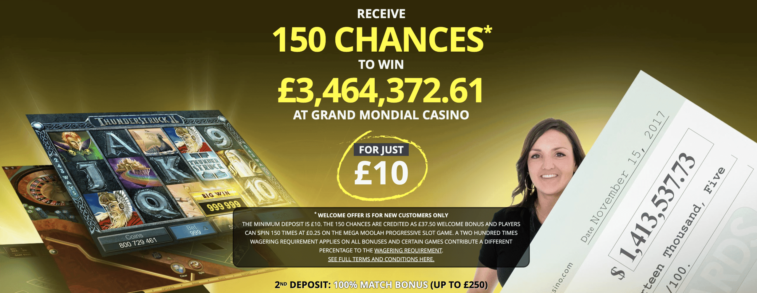 Grand Mondial Casino Welcome Bonus