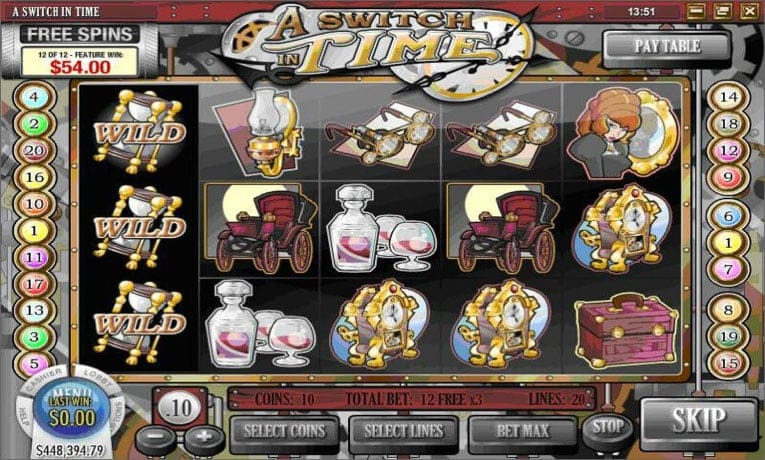 A Switch in Time Slot Machine demo