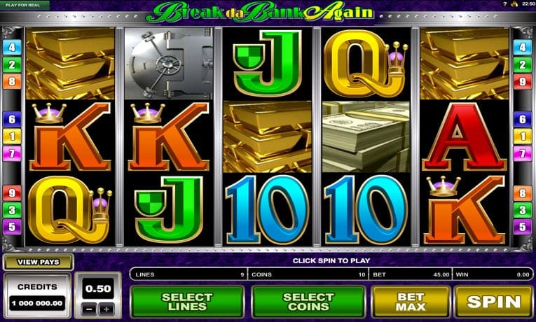 Demonstração do slot Break da Bank Again