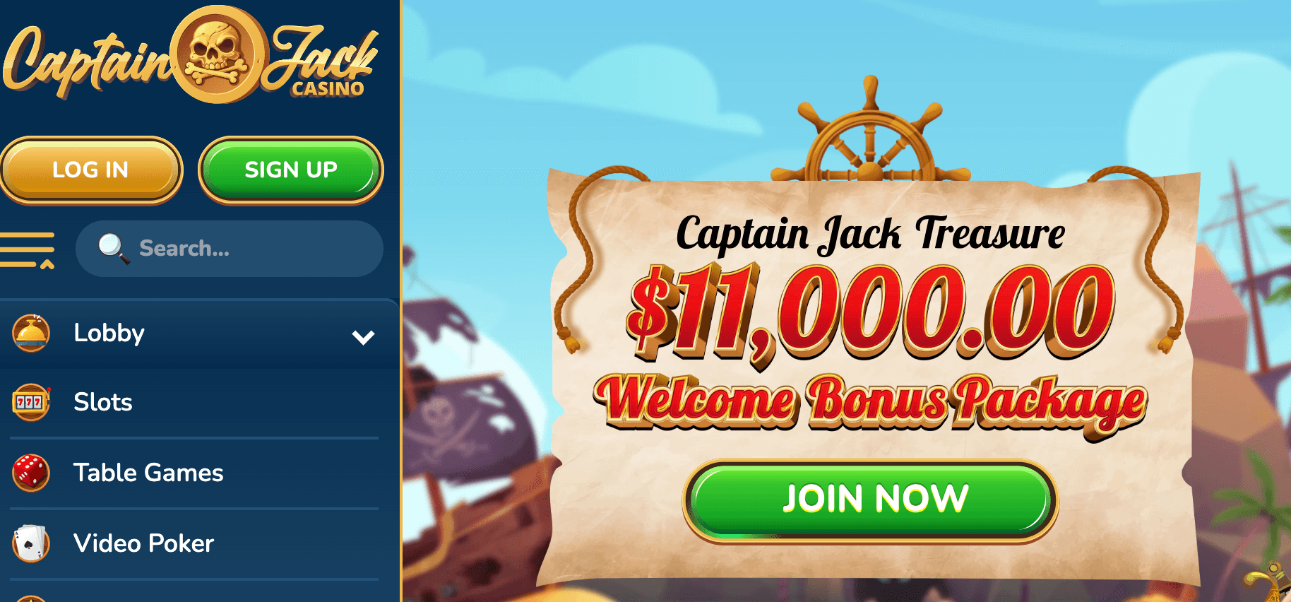 Captain Jack signup bonus