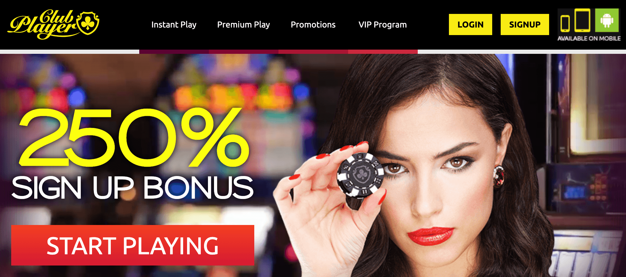 Club Player signup bonus