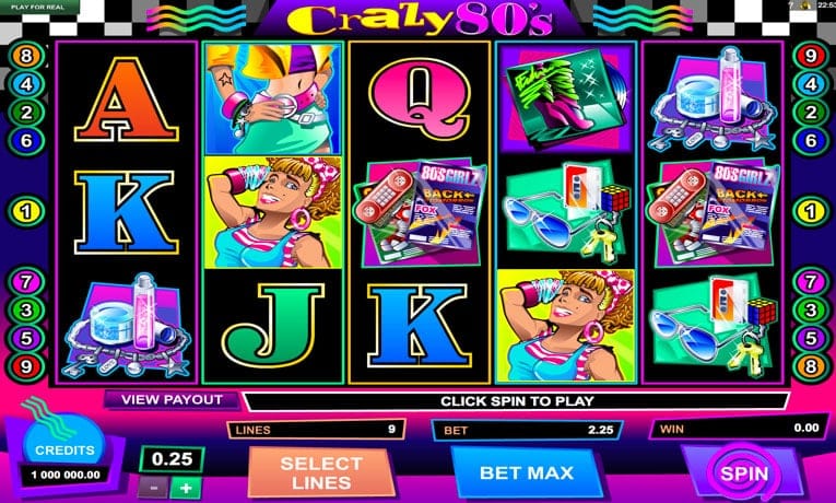 Crazy 80’s slot demo