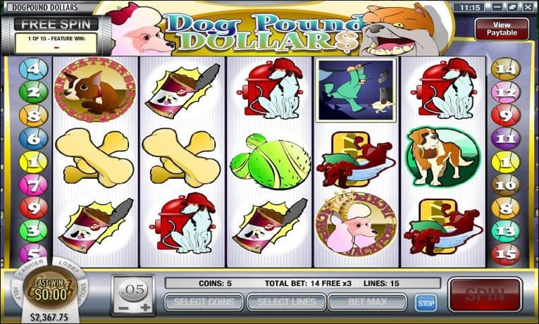 Dog Pound Dollars slot machine demo