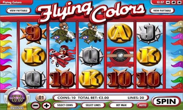 Flying Colours slot machine demo