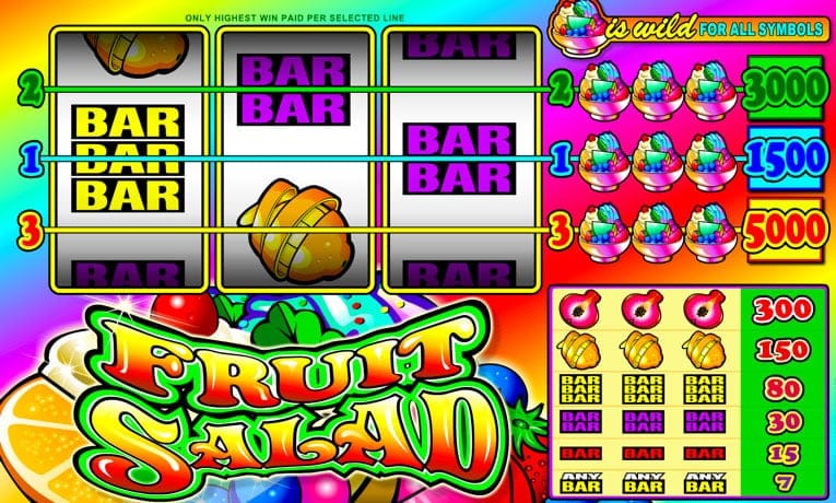 Frugtsalat video slot demo