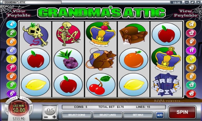 Grandma's Attic video slot machine demo