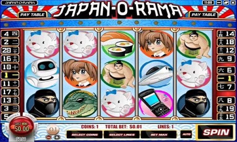 Japan-o-rama slot machine demo