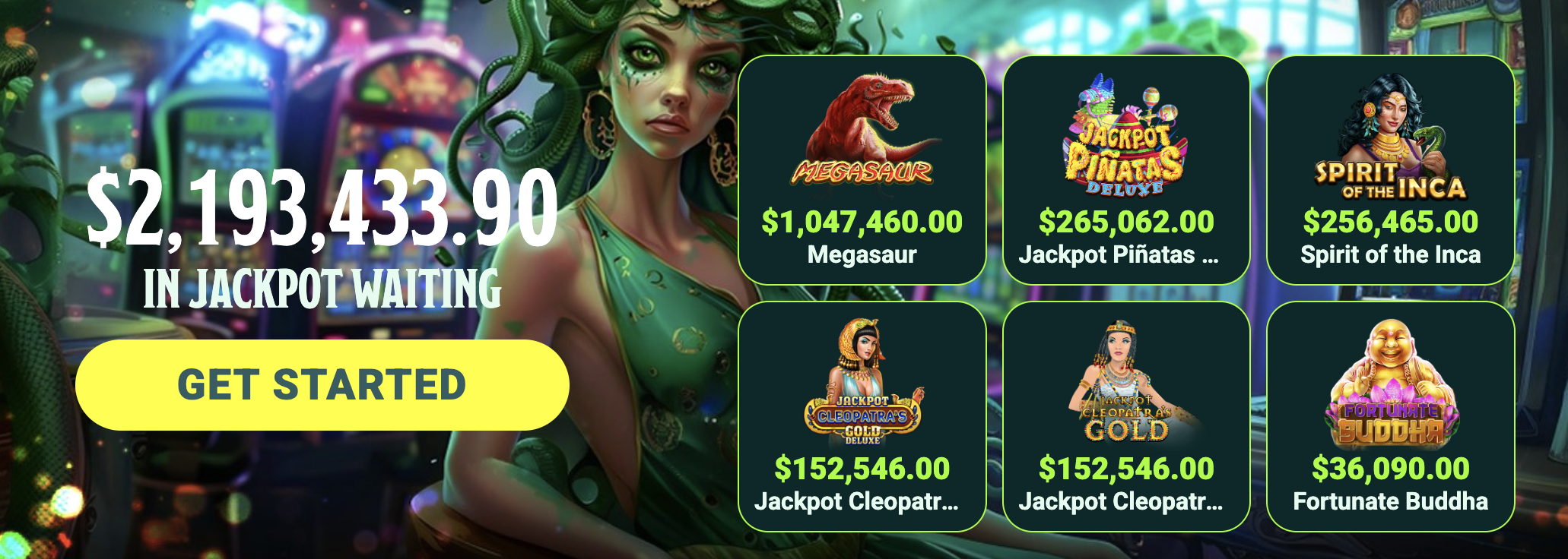 Juegos progresivos del casino Mega Medusa