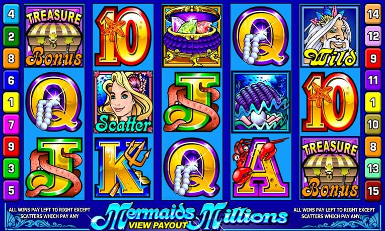 Demonstração do slot Mermaids Millions