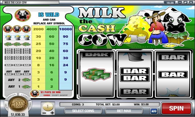 Milk the Cash Cow slot machine demo