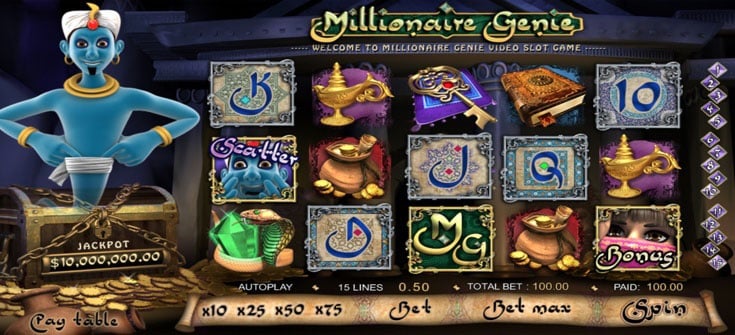 Millionaire Genie slot machine demo