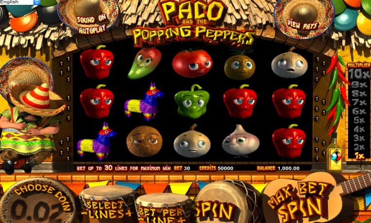 Play Paco and the Popping Pepper demo slots