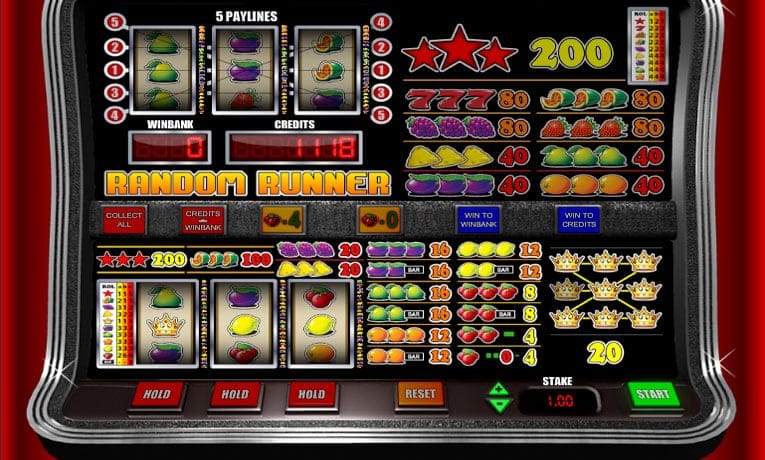 Random Runner demo slots