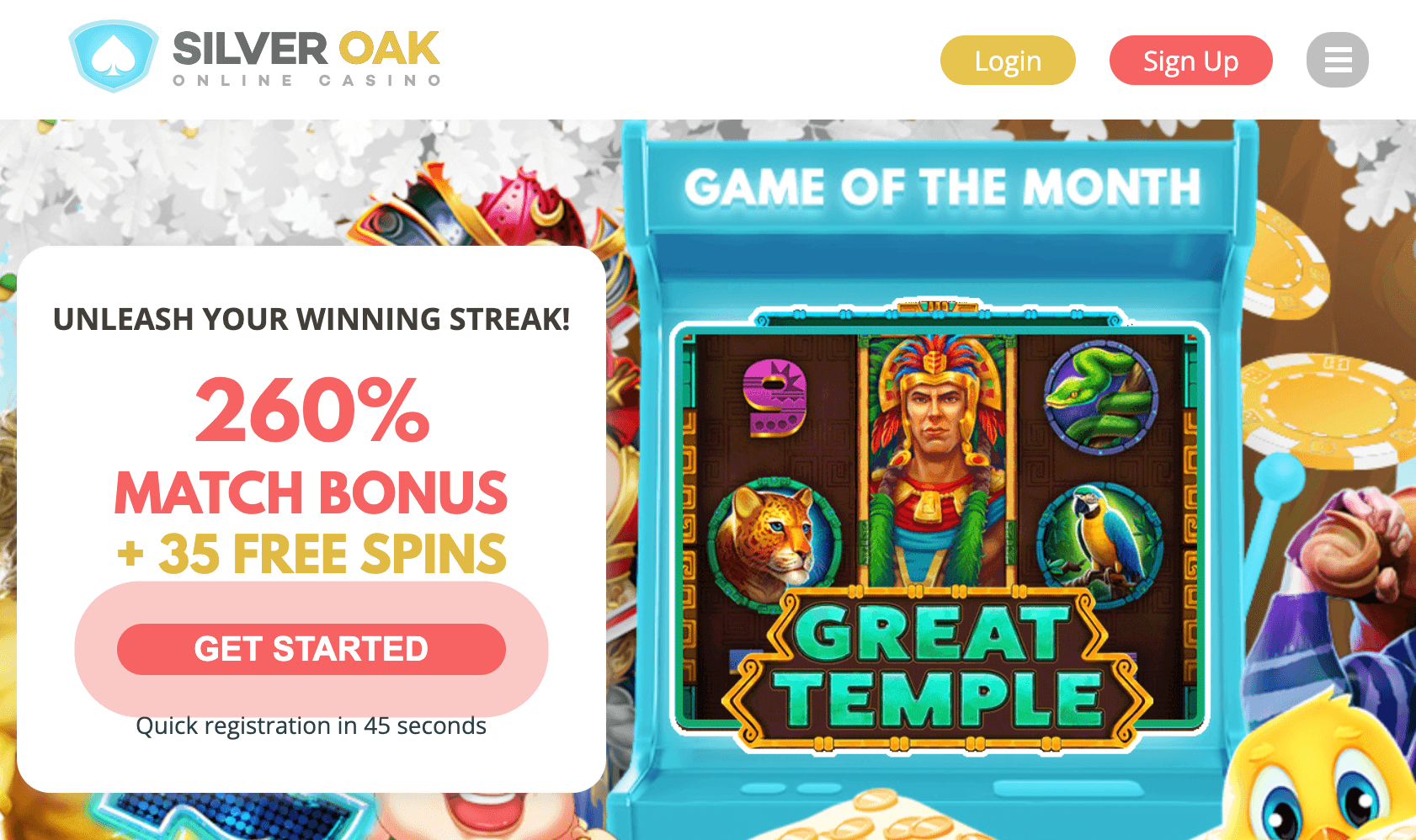 Silver Oak signup bonus