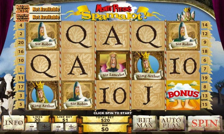 Monty Python's Spamalot slot online demo