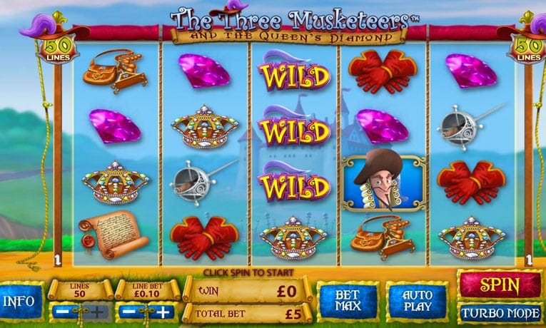 Three Musketeers slot online demo