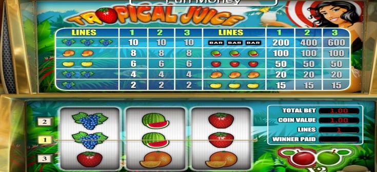 Tropical Juice slot machine demo