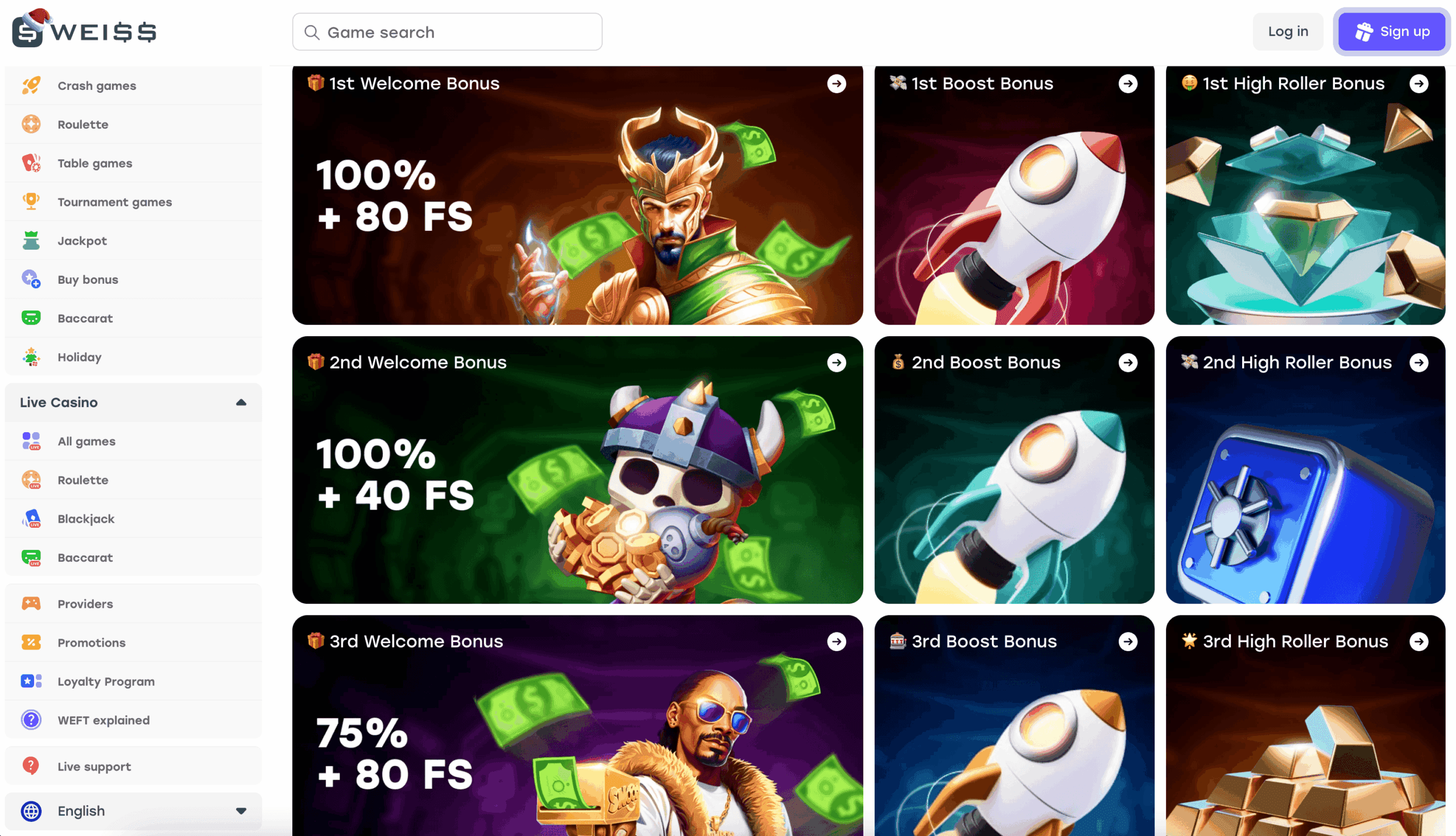 WeissBet welcome bonus