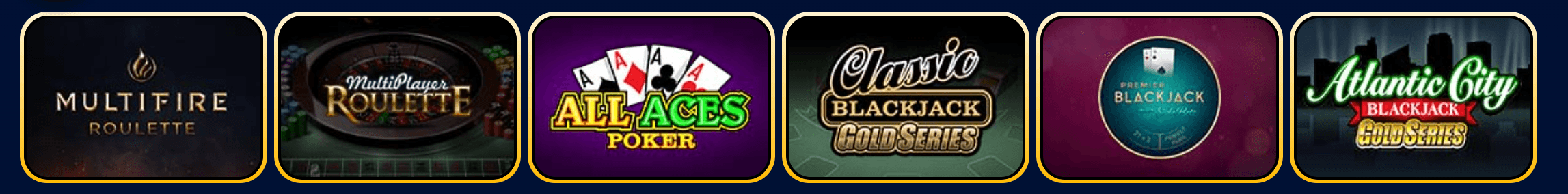 Zodiac Casino table games