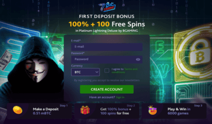 100 free spins cryptocurrency offer