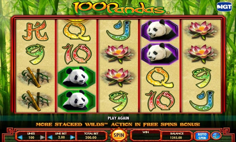 100 Pandas pokie machine demo