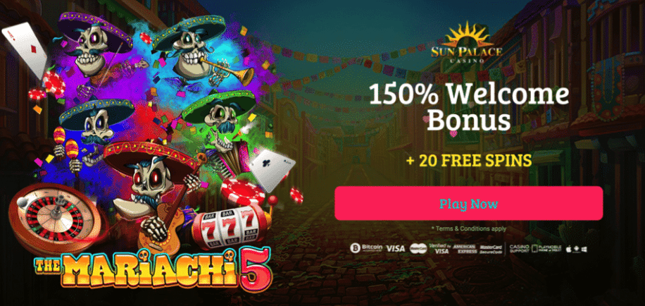 20 free spins on the mariachi 5 at sun palace