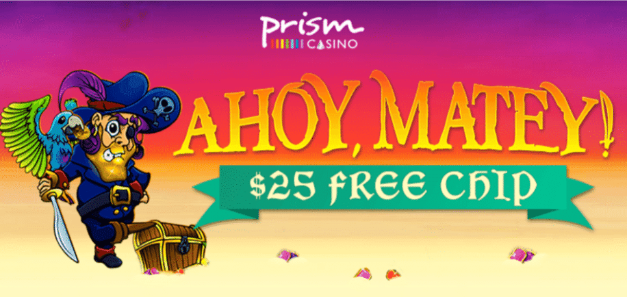 $25 free chip for Ahoy, Matey slots game