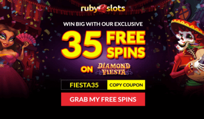 35 free spins offer for diamond fiesta slots