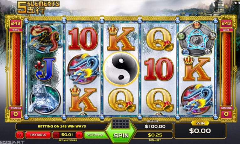 5 Elements demo slot