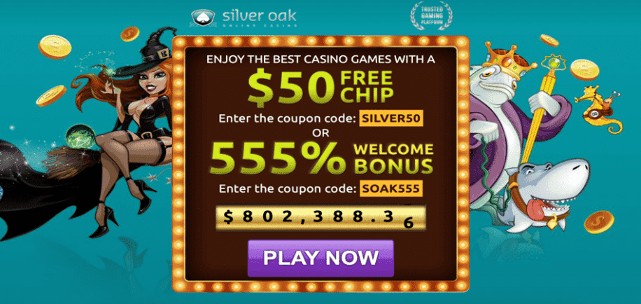 50 free chip bonus code at silver oak