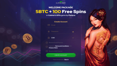 5btc + 100 Free spins at Katsubet for Canadian Players
