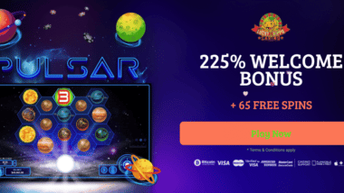 65 free spins on pulsar slots at lucky hippo