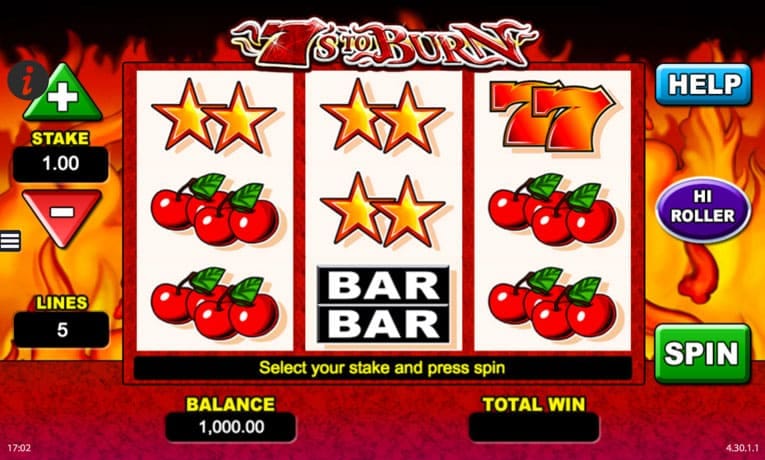 7’s to Burn demo slot
