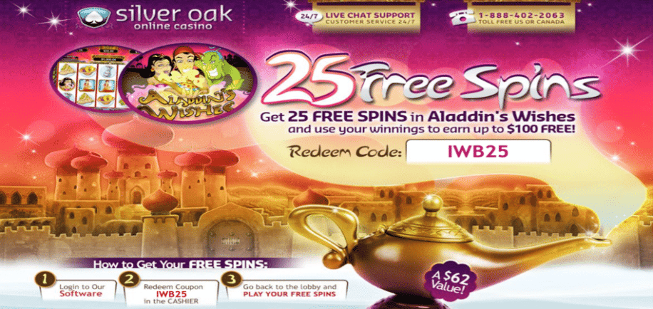 aladdin's wishes free spins bonus code