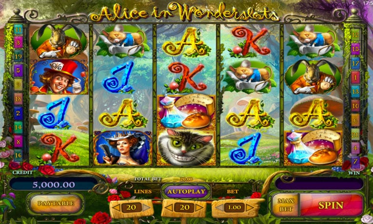Alice in Wonderslots slot game demo