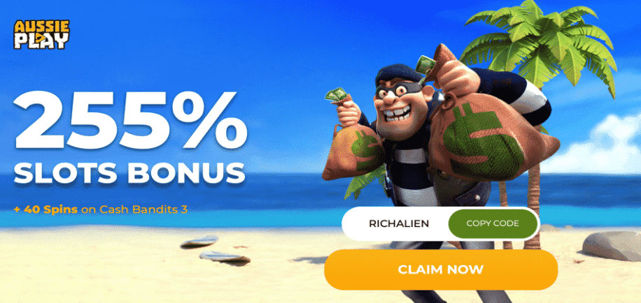 aussie play cash bandits 3 bonus code