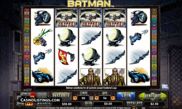 Batman slot machine demo