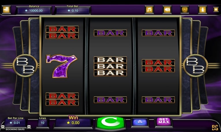 Booming Bars slot machine demo