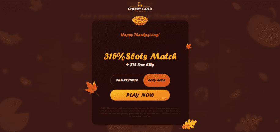 cherry gold thanksgiving offer