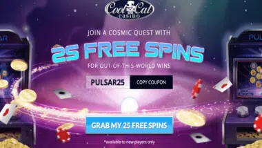 cosmic quest free spins bonus code