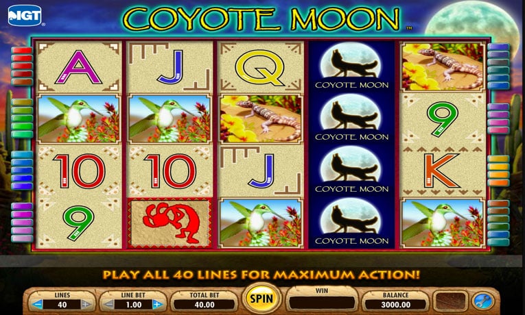 Coyote Moon pokie machine demo