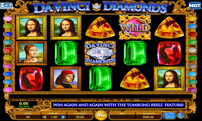 Da Vinci Diamonds pokie machine demo