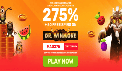 dr win more free spins bonus code