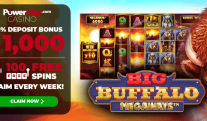 100 free spins on Big Buffalo - Power Play