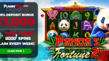 100 free spins on Panda's Fortune - Power Play