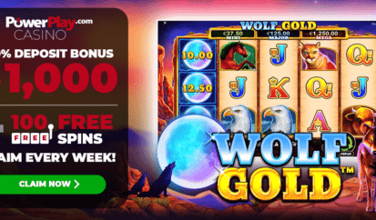 100 free spins on Wolf Gold - Power Play