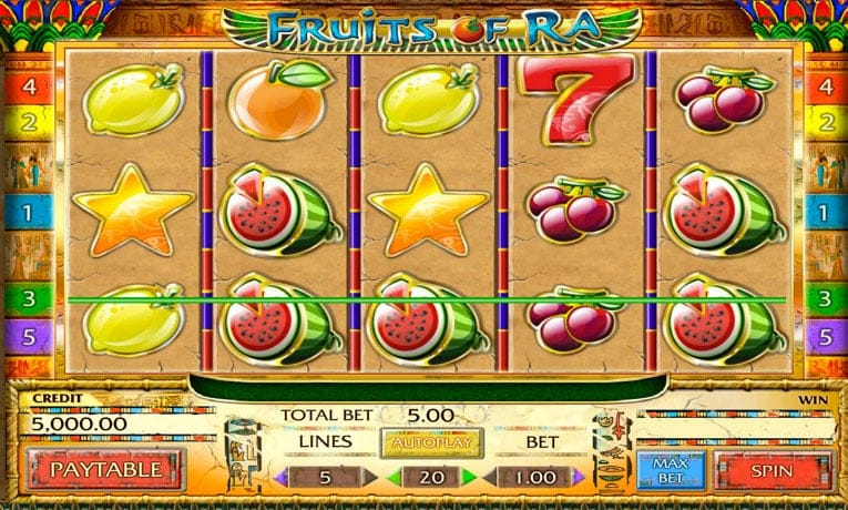 Démo de la machine à fruits Fruits of Ra