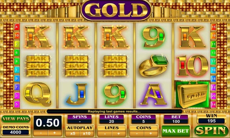 Gold video slot demo