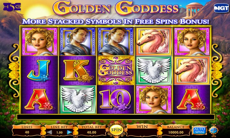 Golden Goddess pokie machine demo